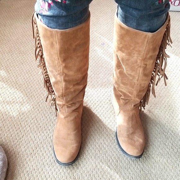 Material Girl Shoes - Material Girl Fringe Boots